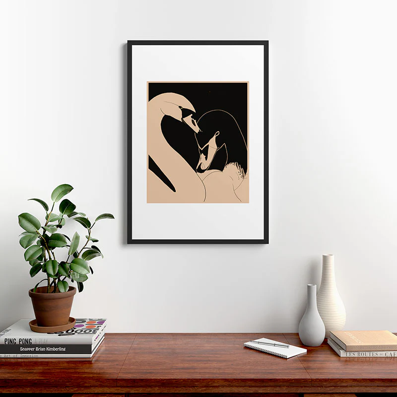 ThingDesign Two Swans I Framed Art Print - Image 36