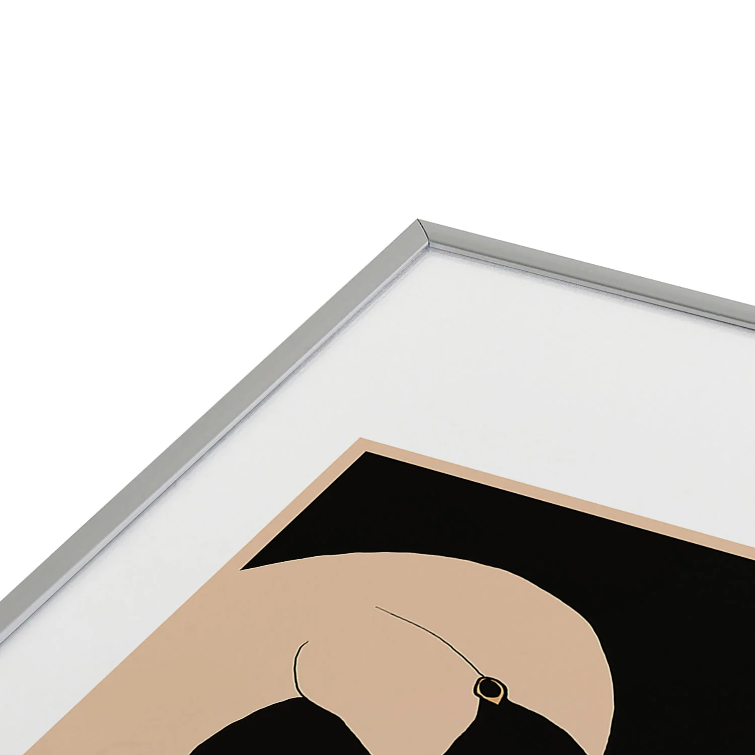 ThingDesign Two Swans I Metal Framed Art Print - Image 19