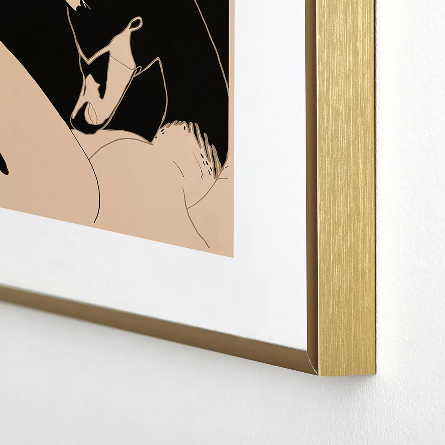 ThingDesign Two Swans I Metal Framed Art Print - Image 4