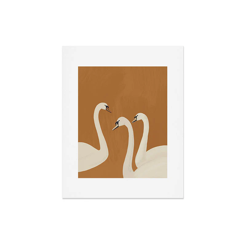 ThingDesign White Swans 2 Art Print - Image 7