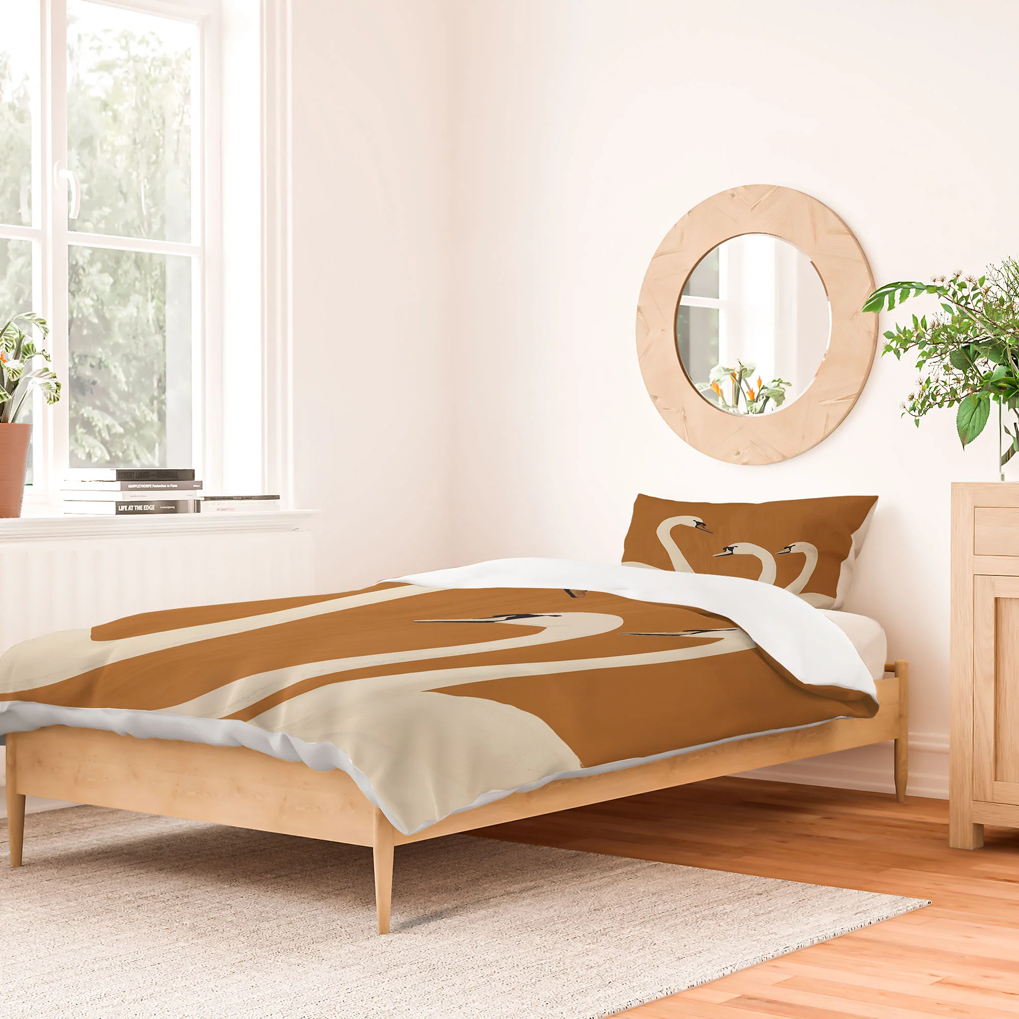 ThingDesign White Swans 2 Duvet Cover - Image 26
