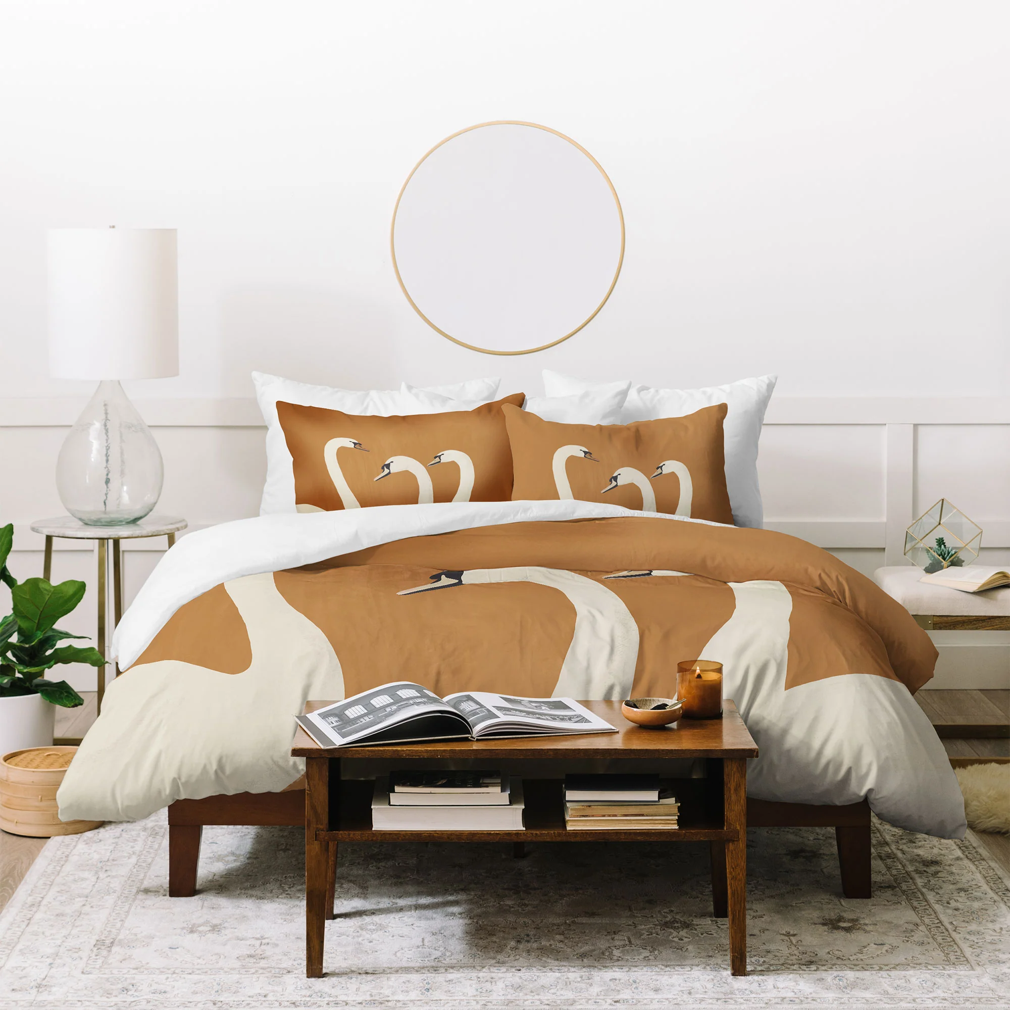 ThingDesign White Swans 2 Duvet Cover - Image 40