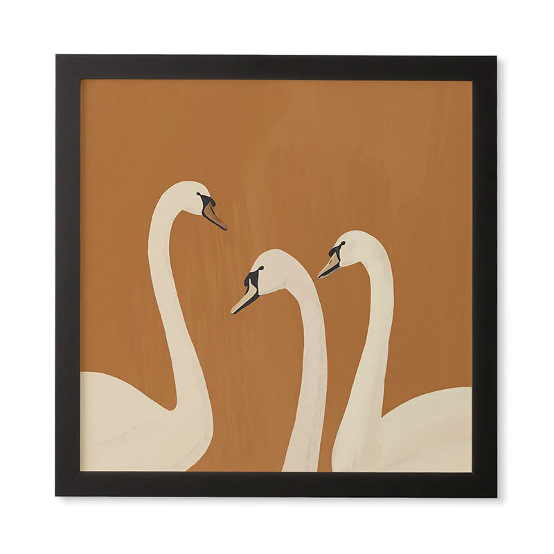 ThingDesign White Swans 2 Framed Wall Art - Image 9