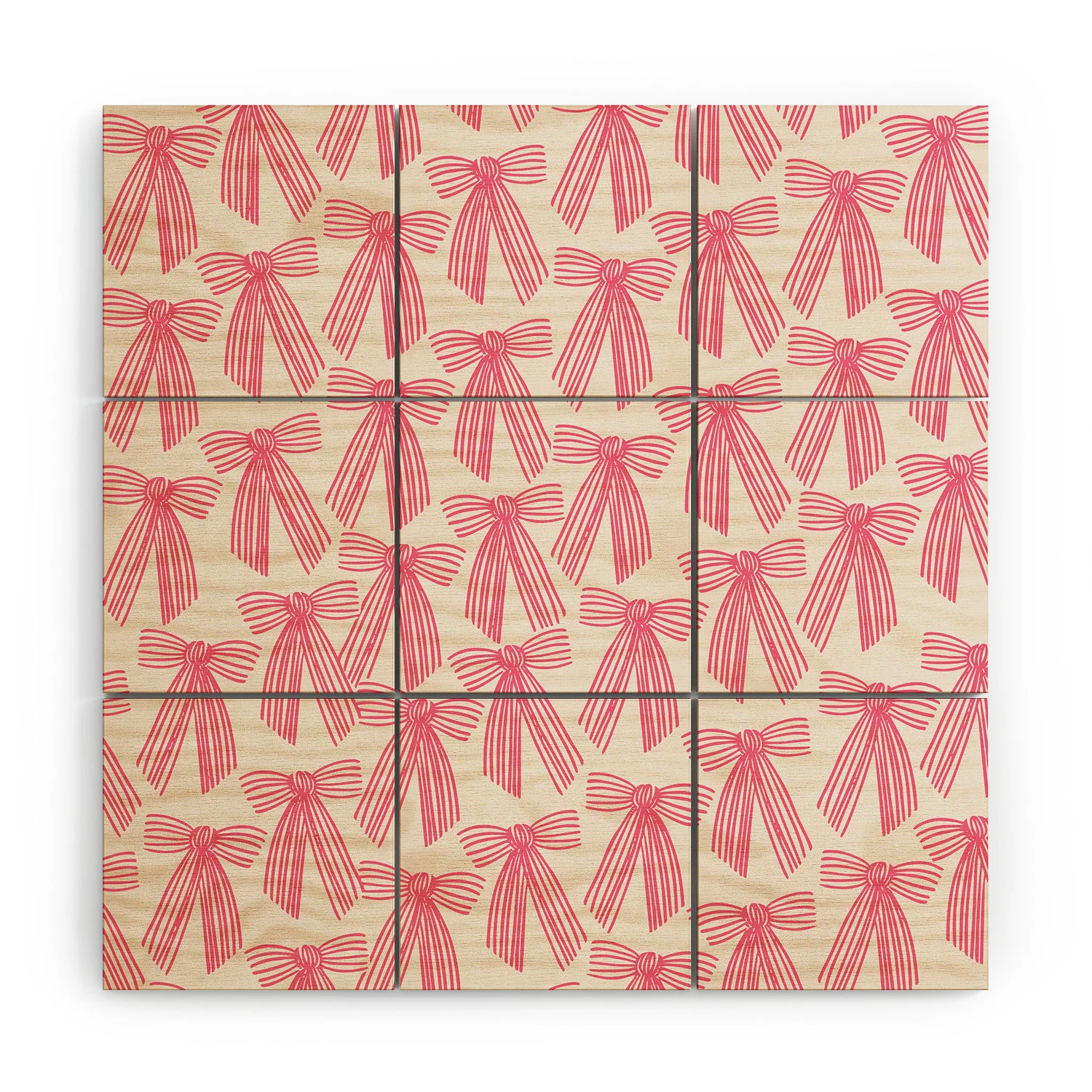 ThirtyOne Illustrations baubles bows bn artboard 5 Wood Wall Mural - Image 2