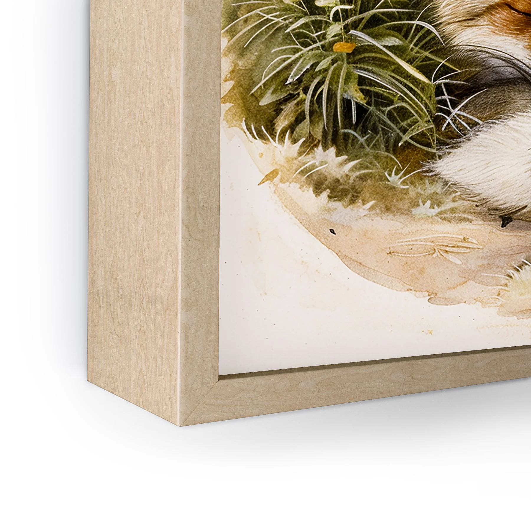 trajeado14 Fox Sleeping Vintage Illustration Framed Mini Art Print - Image 12