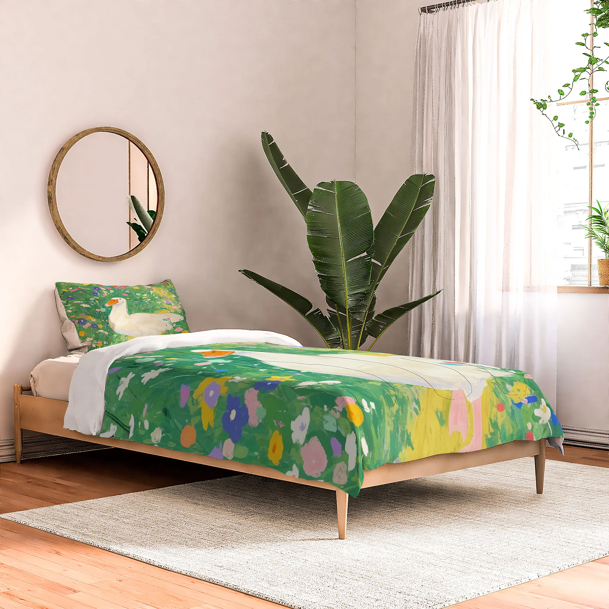 trajeado14 Goose Wildflower Cute Comforter - Image 5