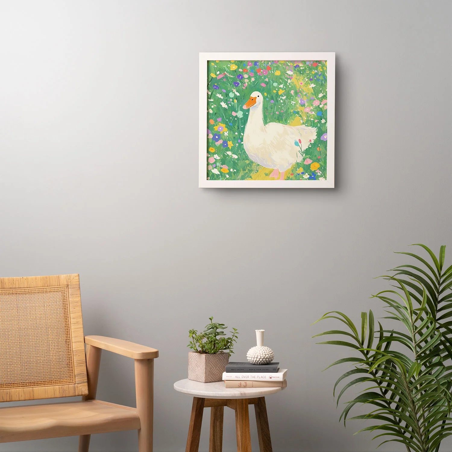 trajeado14 Goose Wildflower Cute Framed Wall Art - Image 16