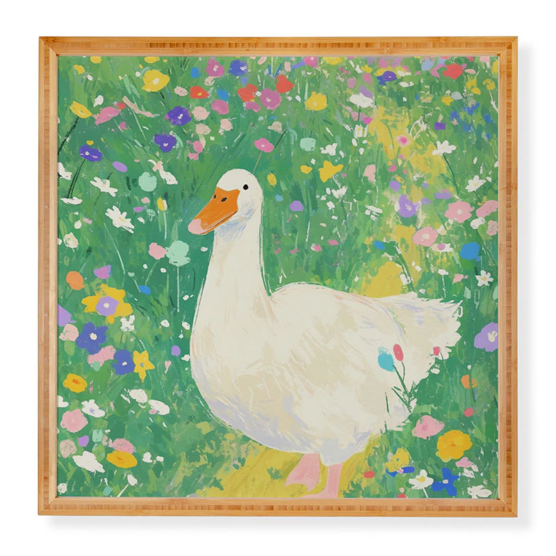 trajeado14 Goose Wildflower Cute Framed Wall Art - Image 3