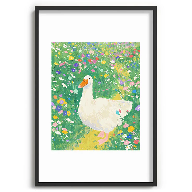 trajeado14 Goose Wildflower Cute Recessed Framing Rectangle - Image 25