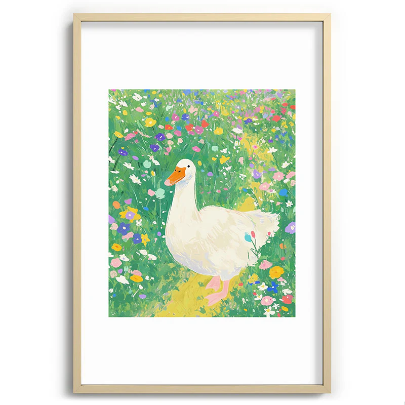 trajeado14 Goose Wildflower Cute Recessed Framing Rectangle - Image 29