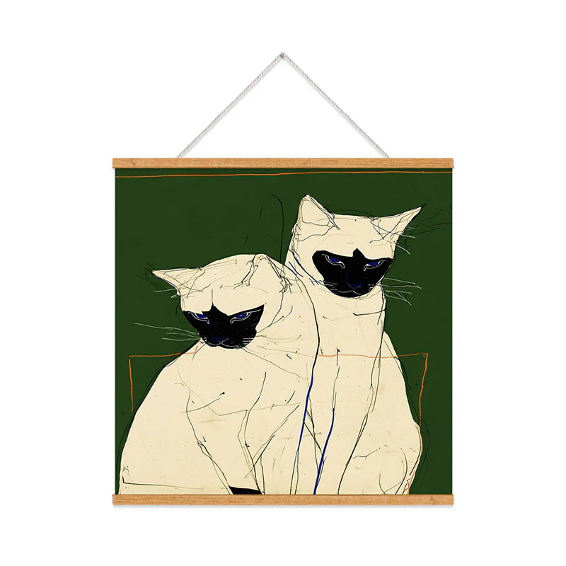 trajeado14 Siamese Cats Modern Art Art Print - Image 43