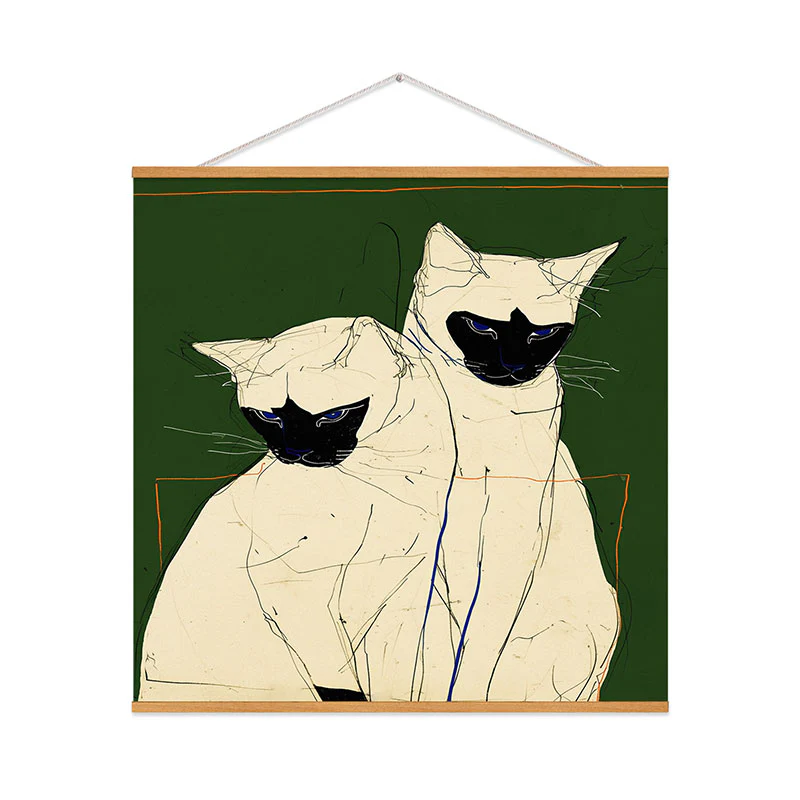 trajeado14 Siamese Cats Modern Art Art Print - Image 46