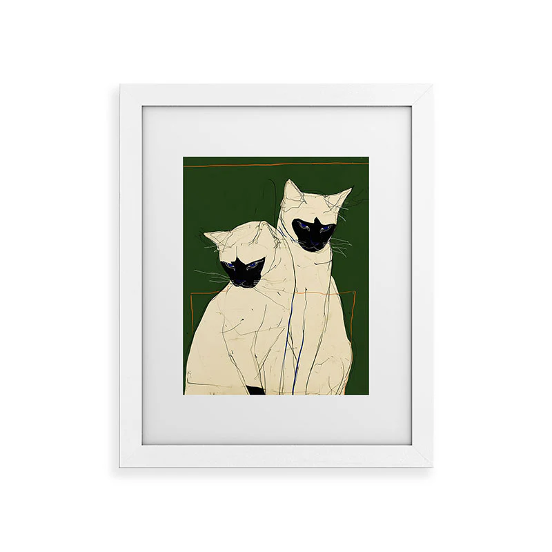 trajeado14 Siamese Cats Modern Art Framed Art Print - Image 17