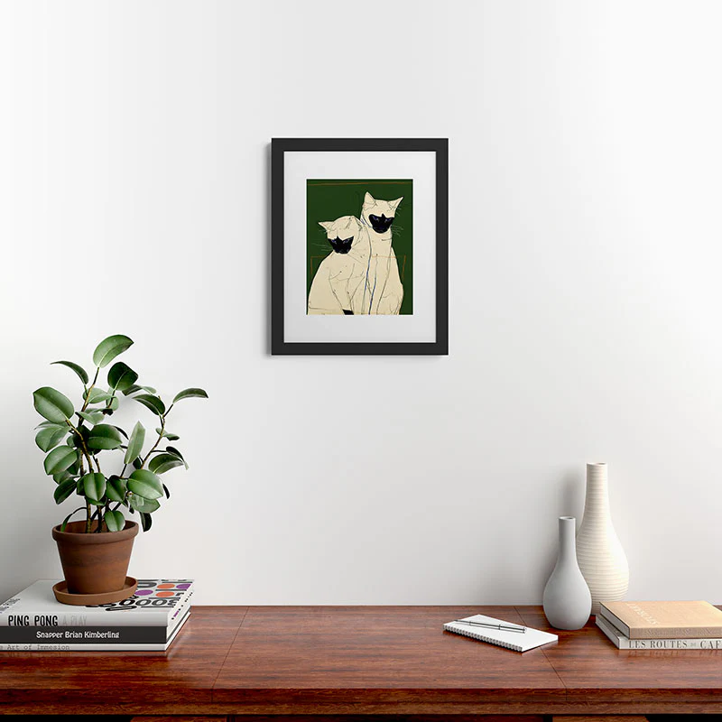 trajeado14 Siamese Cats Modern Art Framed Art Print - Image 8