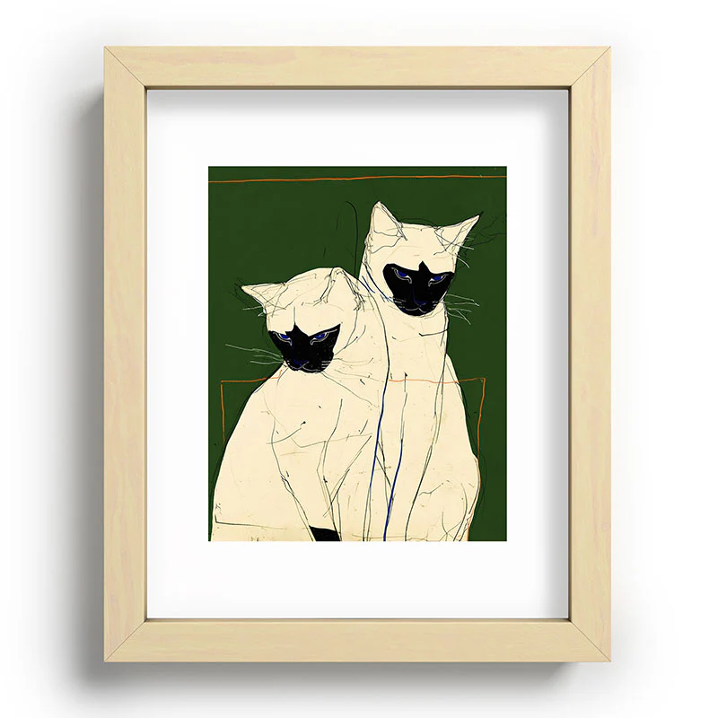 trajeado14 Siamese Cats Modern Art Recessed Framing Rectangle - Image 5