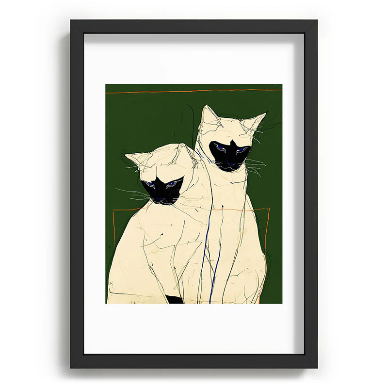 trajeado14 Siamese Cats Modern Art Recessed Framing Rectangle - Image 9