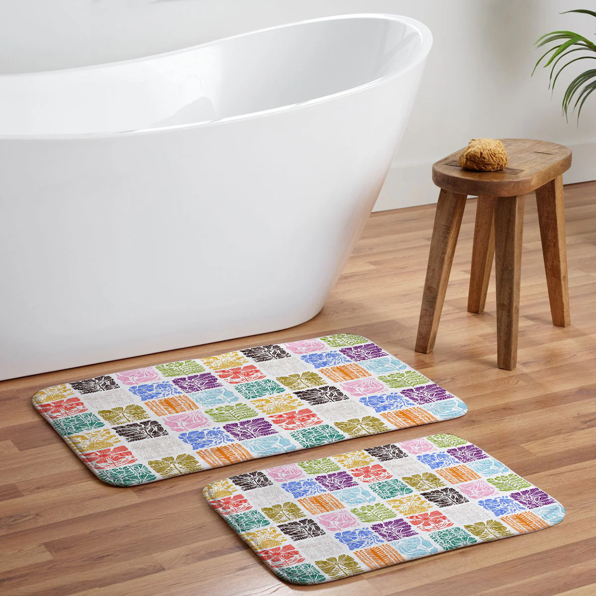 Valentina Ramos Bloom Blocks Memory Foam Bath Mat - Image 5