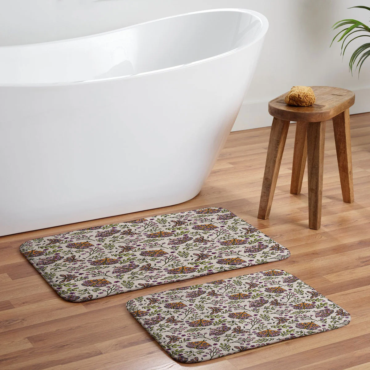 Valentina Ramos Garden Flutter Memory Foam Bath Mat - Image 5