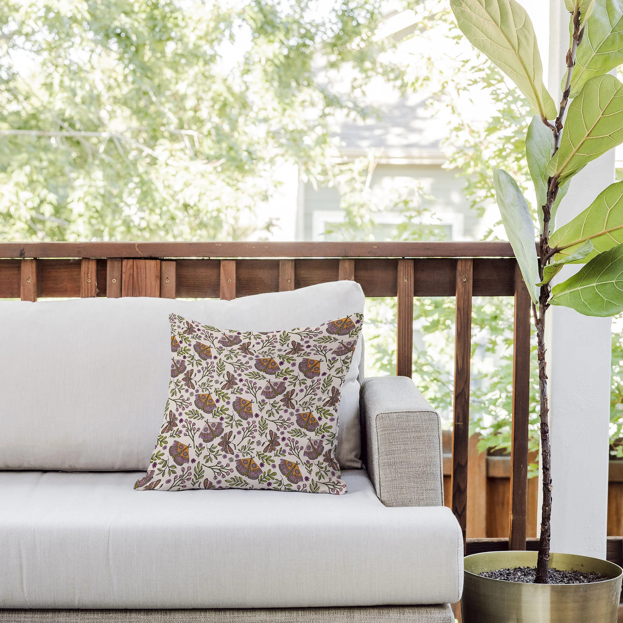 Valentina Ramos Garden Flutter Outdoor Throw Pillow - Image 5