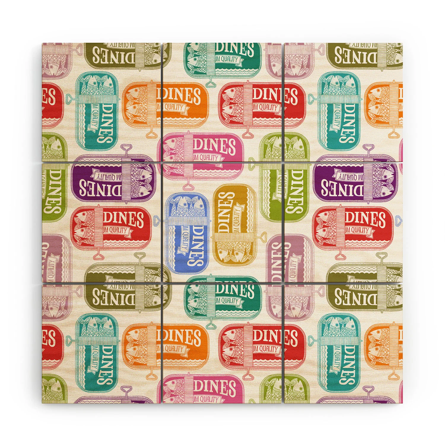 Valentina Ramos Sardines Tins Wood Wall Mural - Image 2