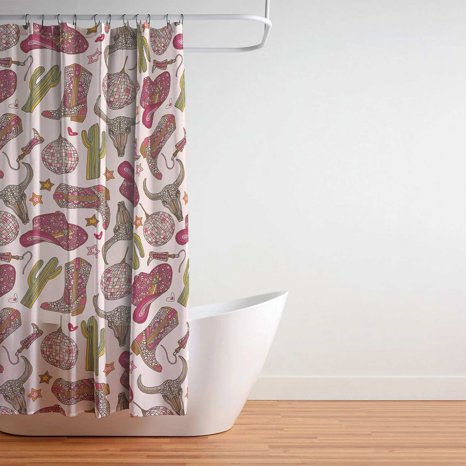 Valentina Ramos Western Disco Dreams Shower Curtain - Image 4
