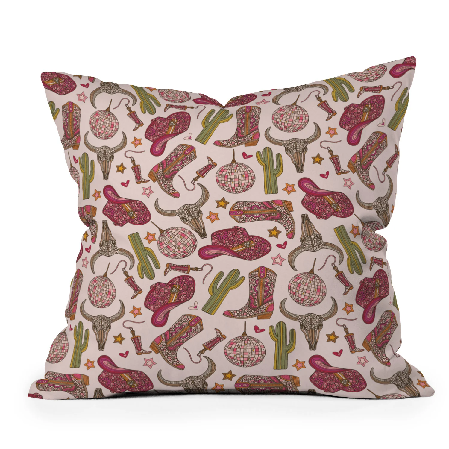 Valentina Ramos Western Disco Dreams Throw Pillow