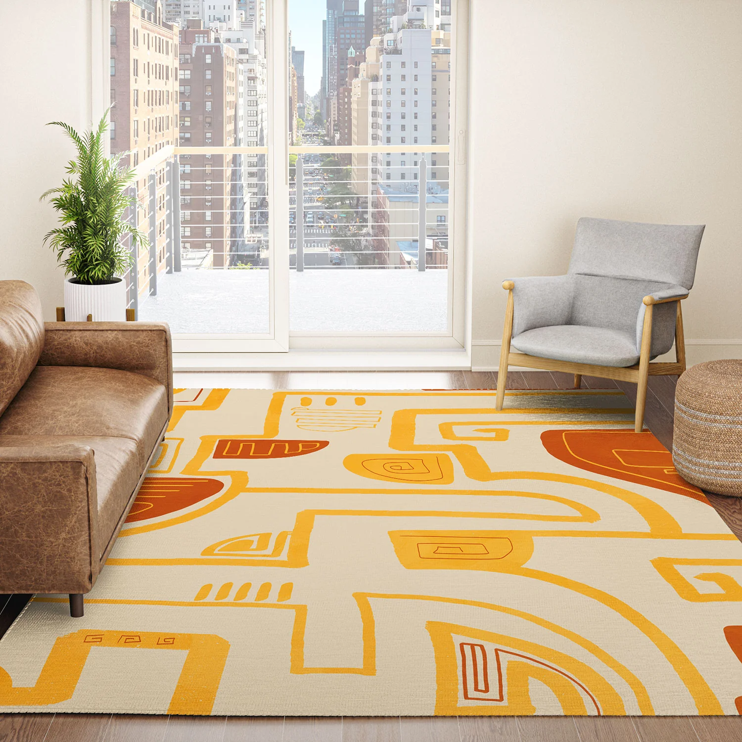 Viviana Gonzalez Abstract Modern Expression Area Rug - Image 15