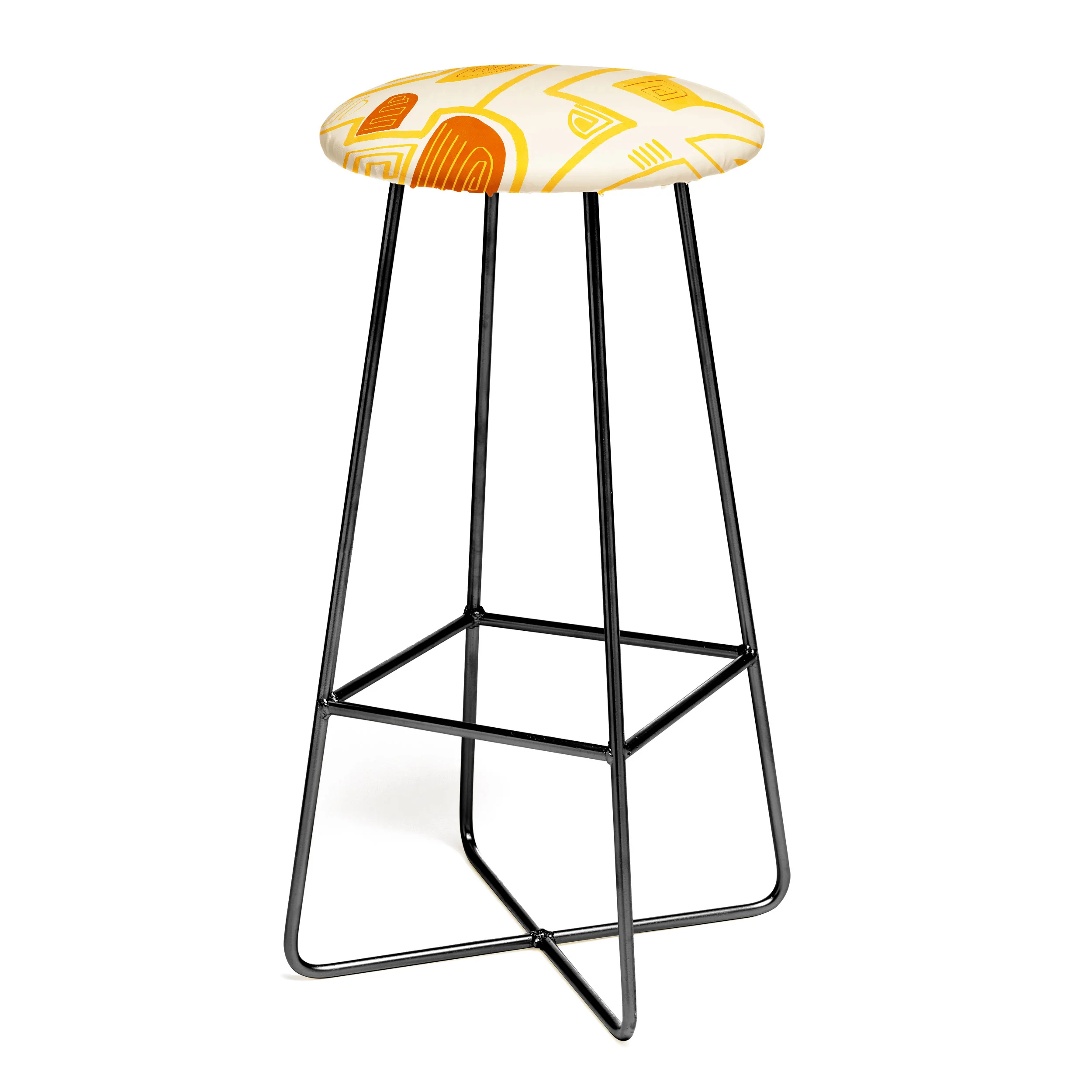 Viviana Gonzalez Abstract Modern Expression Bar Stool - Image 2