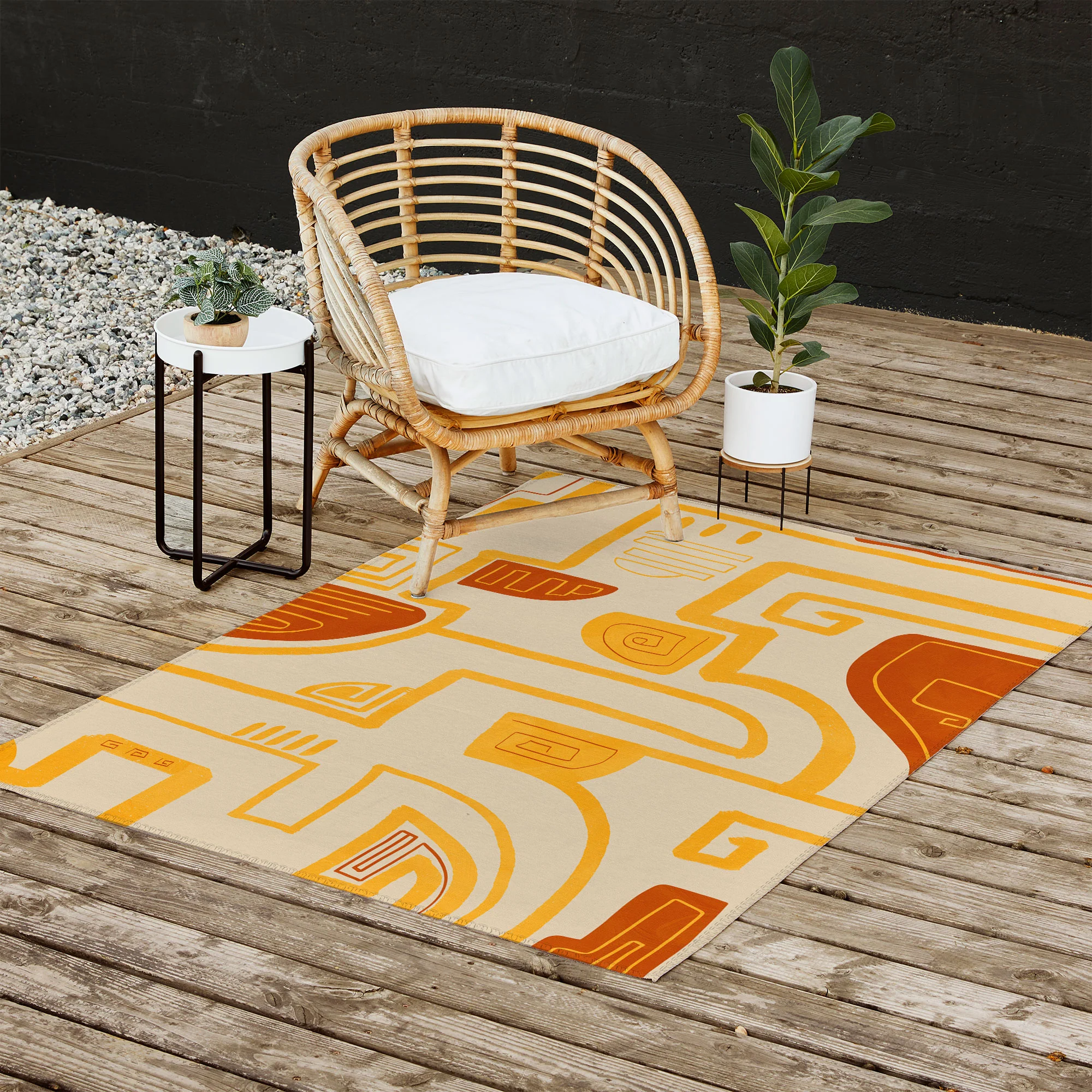 Viviana Gonzalez Abstract Modern Expression Outdoor Rug - Image 7