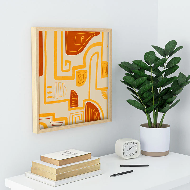 Viviana Gonzalez Abstract Modern Expression Recessed Framing Square - Image 14