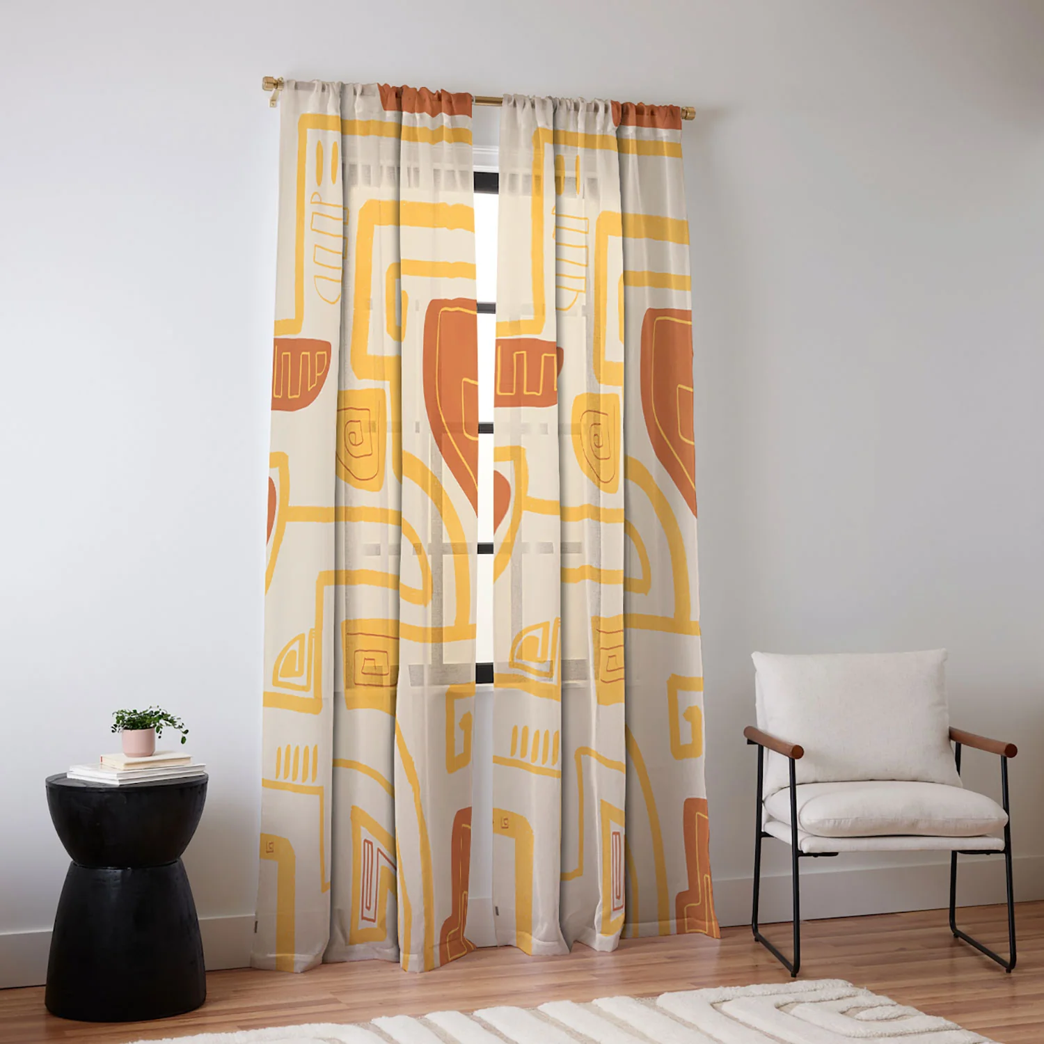 Viviana Gonzalez Abstract Modern Expression Sheer Non Repeat - Image 2