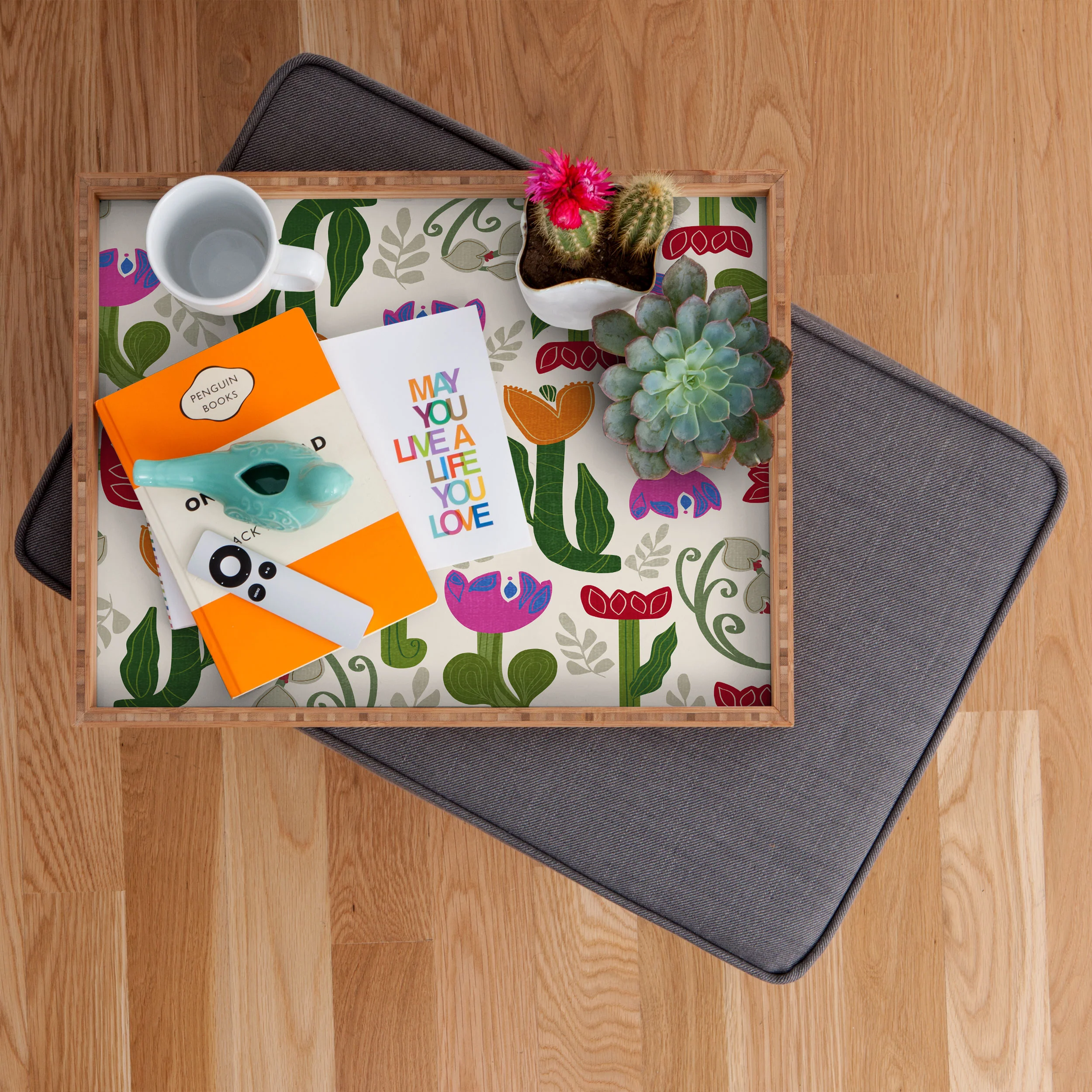 Viviana Gonzalez Bold Folk Wildflowers Rectangular Tray - Image 2