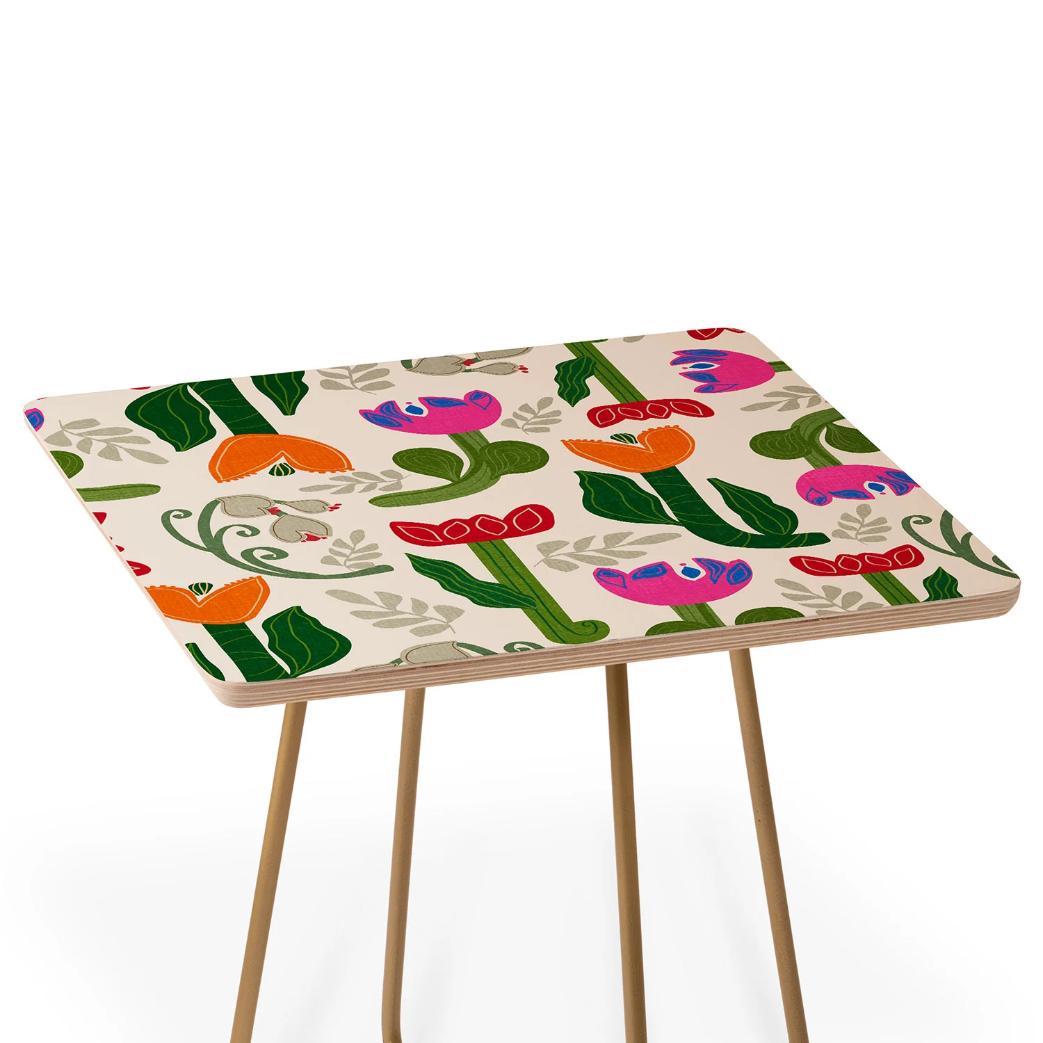 Viviana Gonzalez Bold Folk Wildflowers Side Table - Image 3