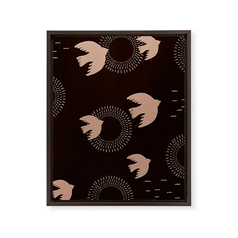Viviana Gonzalez Espresso caramel Boho birds Art Canvas - Image 22