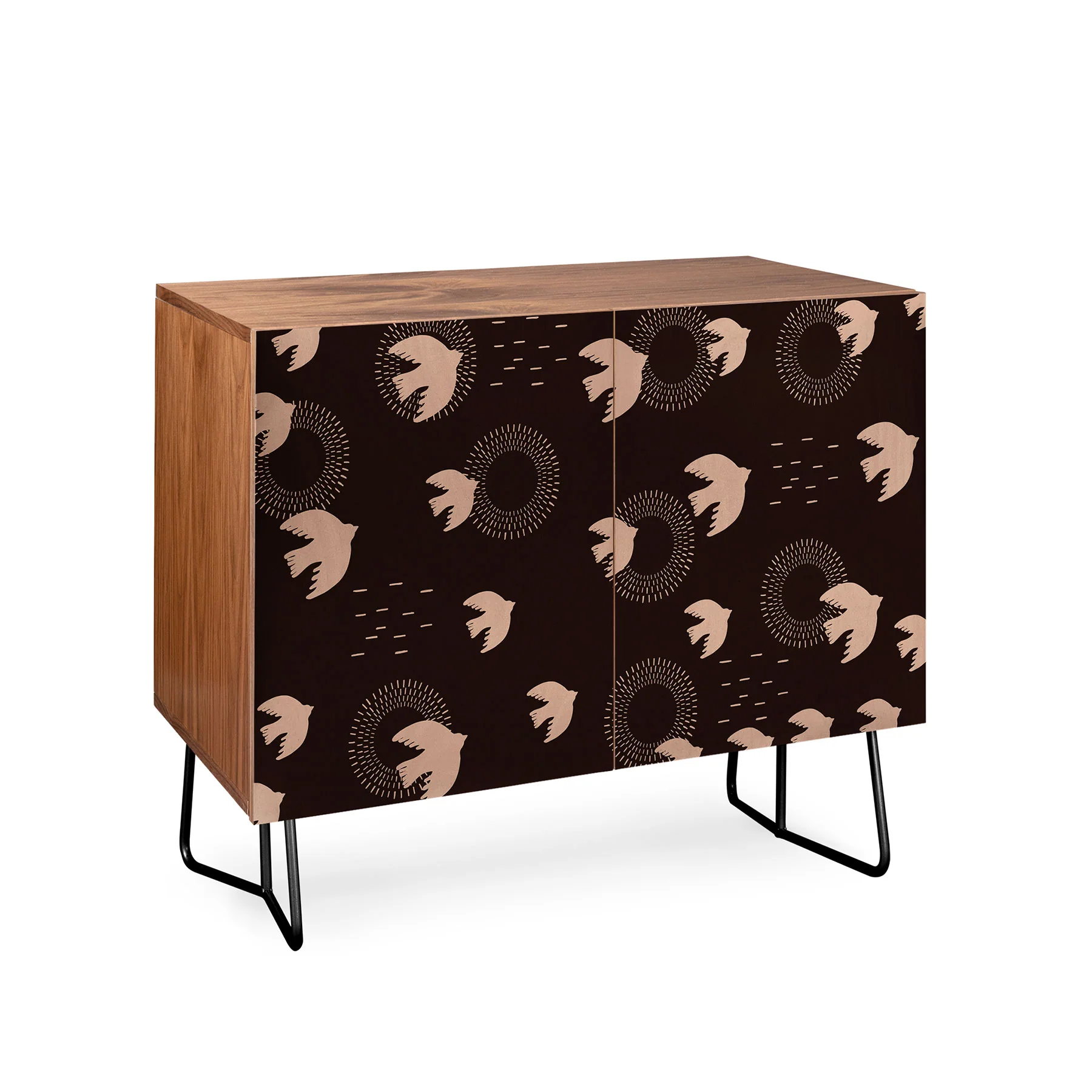 Viviana Gonzalez Espresso caramel Boho birds Credenza - Image 5