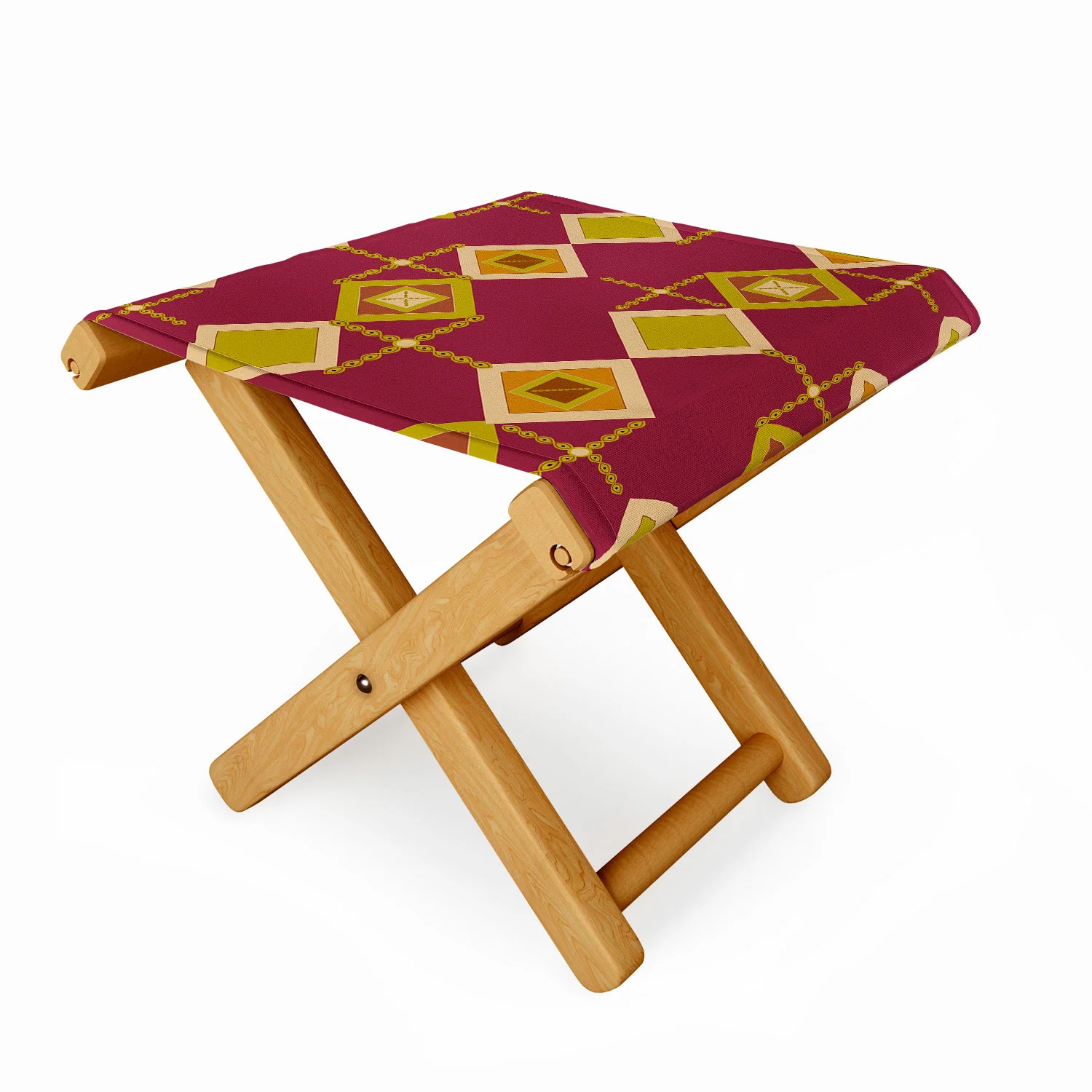 Viviana Gonzalez Mid Century Geometric Vibes Folding Stool - Image 2