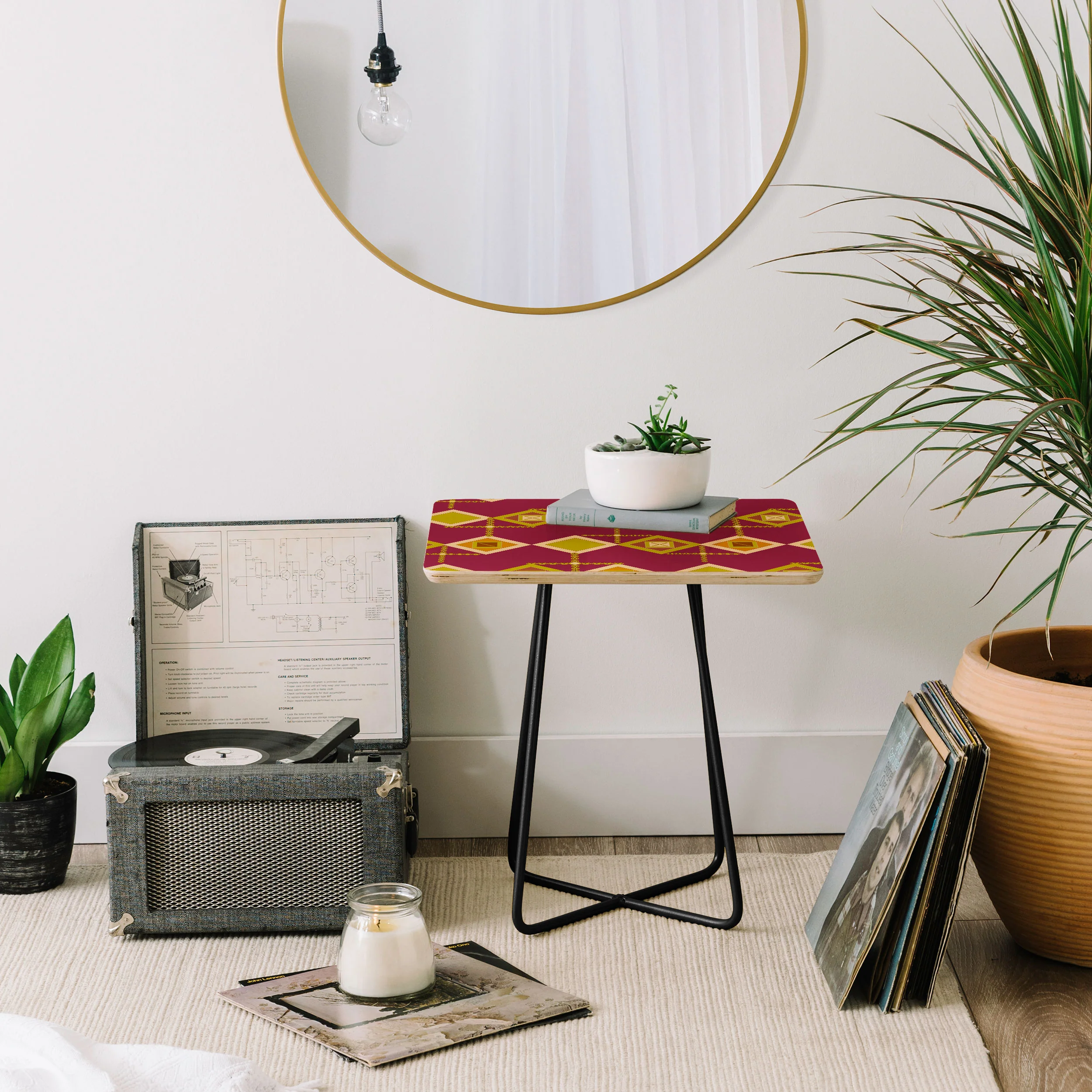 Viviana Gonzalez Mid Century Geometric Vibes Side Table - Image 8