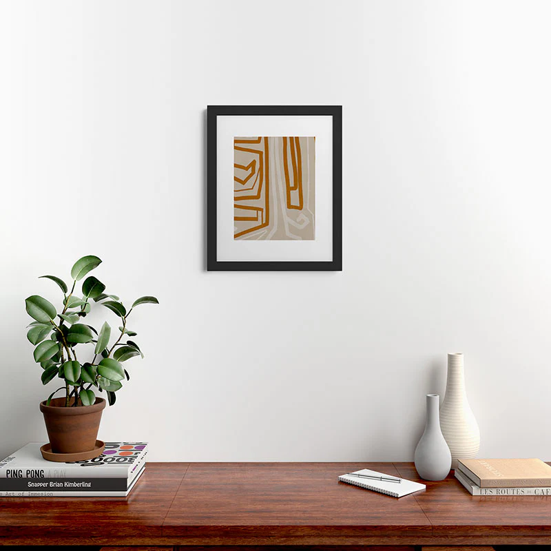 Viviana Gonzalez Modern LineArt 01 Framed Art Print - Image 8