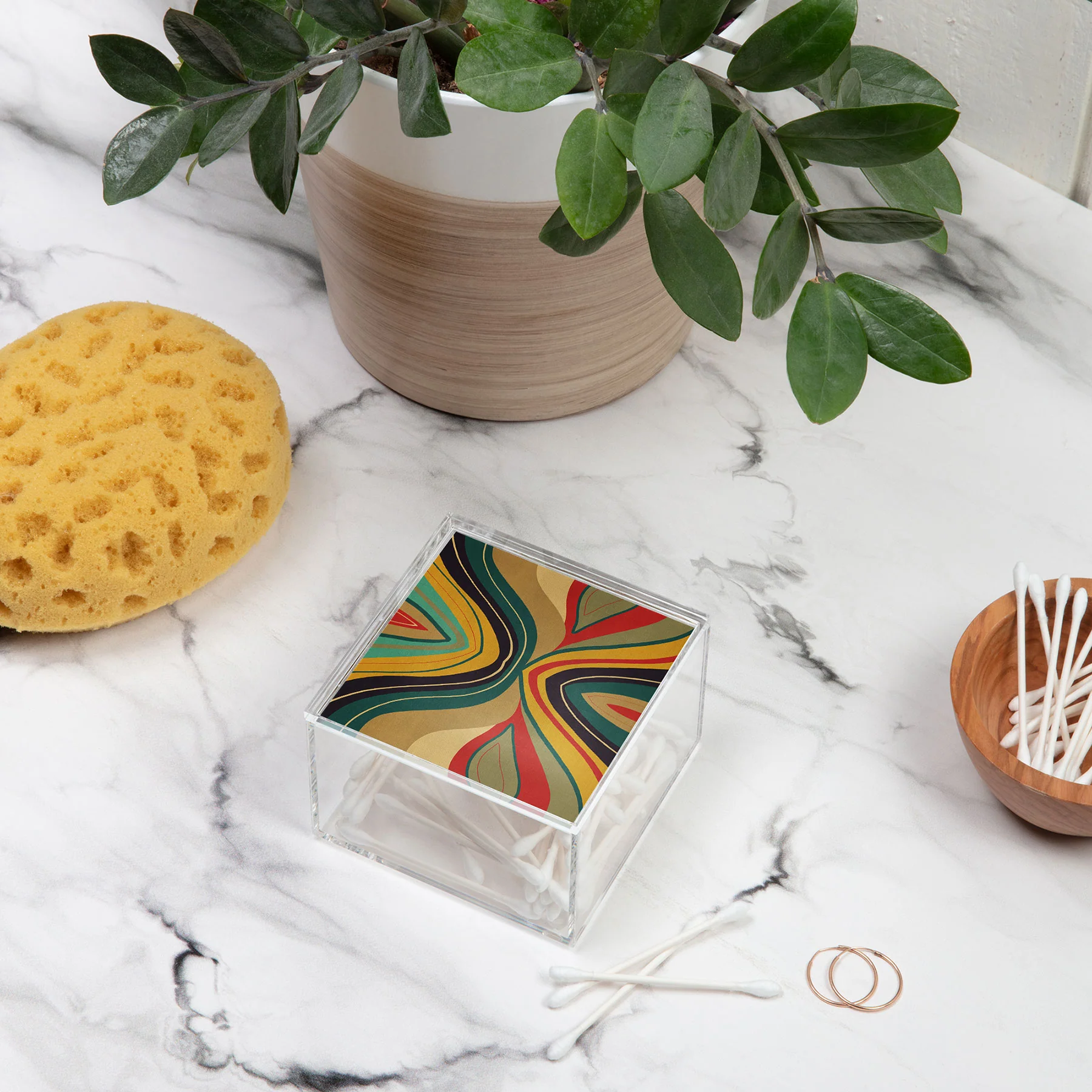 Viviana Gonzalez Psychedelic colorful love Acrylic Box - Image 4