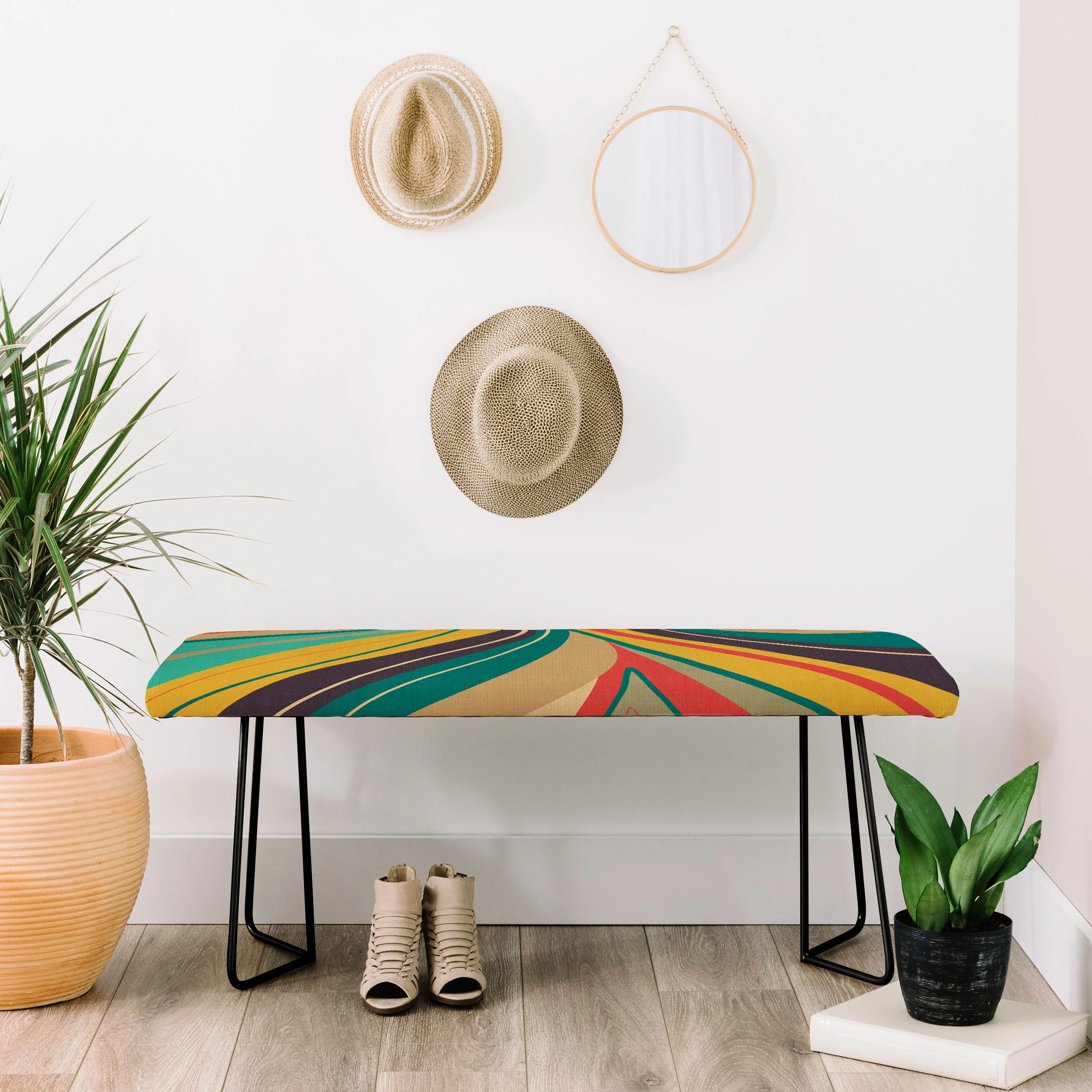 Viviana Gonzalez Psychedelic colorful love Bench - Image 8