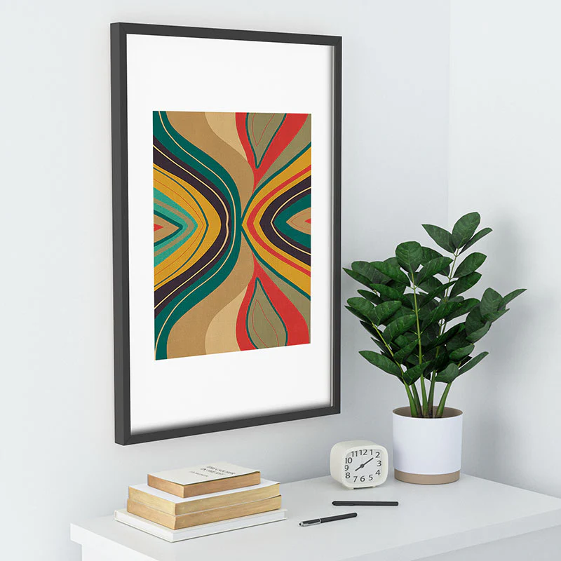 Viviana Gonzalez Psychedelic colorful love Recessed Framing Rectangle - Image 26