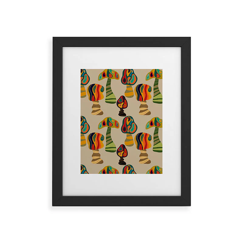 Viviana Gonzalez Psychedelic trees Framed Art Print - Image 11