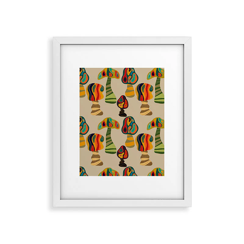 Viviana Gonzalez Psychedelic trees Framed Art Print - Image 41