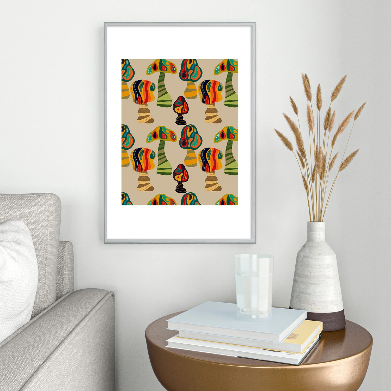 Viviana Gonzalez Psychedelic trees Metal Framed Art Print - Image 18