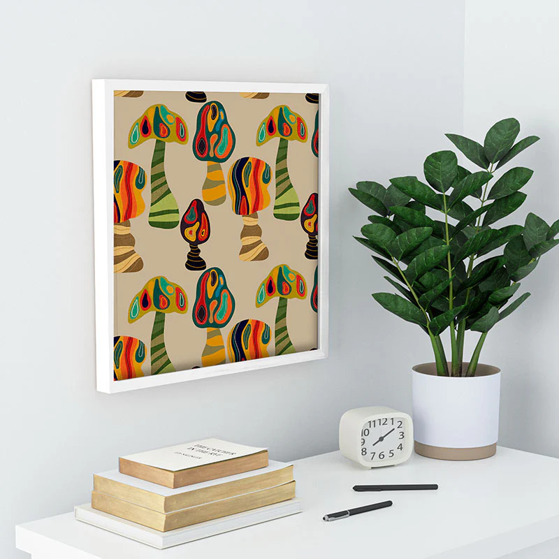 Viviana Gonzalez Psychedelic trees Recessed Framing Square - Image 12