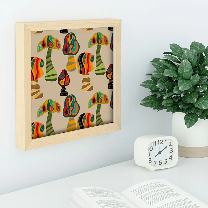 Viviana Gonzalez Psychedelic trees Recessed Framing Square - Image 6