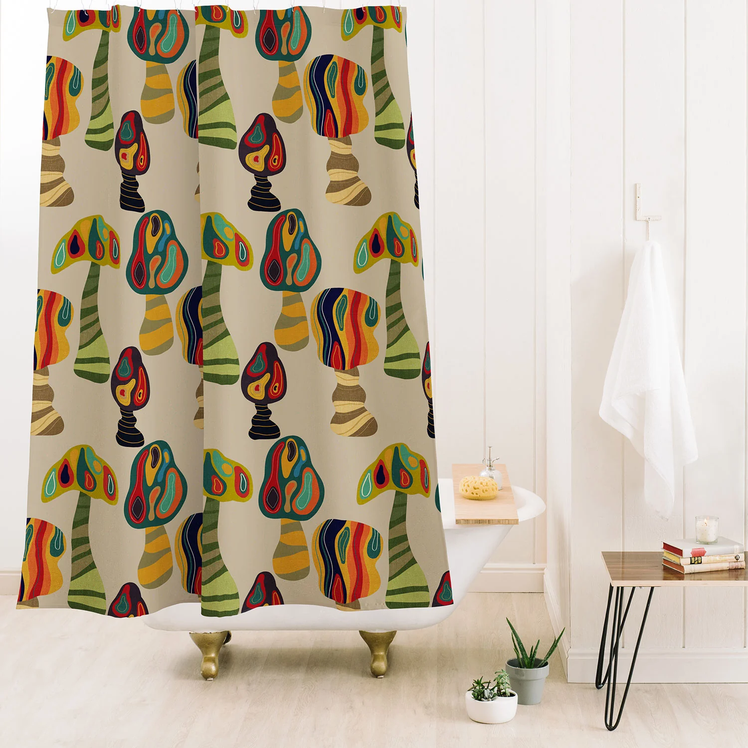 Viviana Gonzalez Psychedelic trees Shower Curtain - Image 2